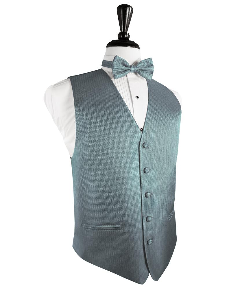 Cardi Cloudy Herringbone Tuxedo Vest