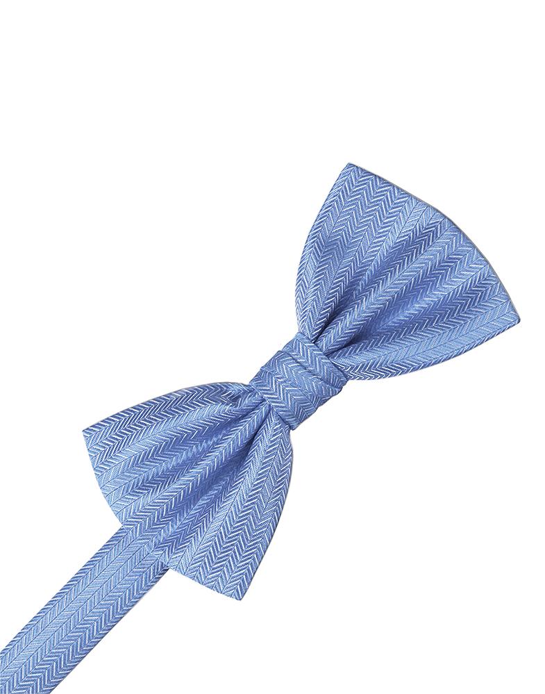 Cardi Cornflower Herringbone Bow Tie