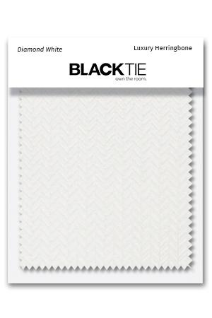 Cardi Diamond White Herringbone Fabric Swatch