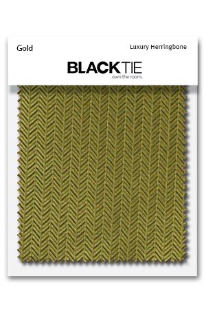 Cardi Gold Herringbone Fabric Swatch