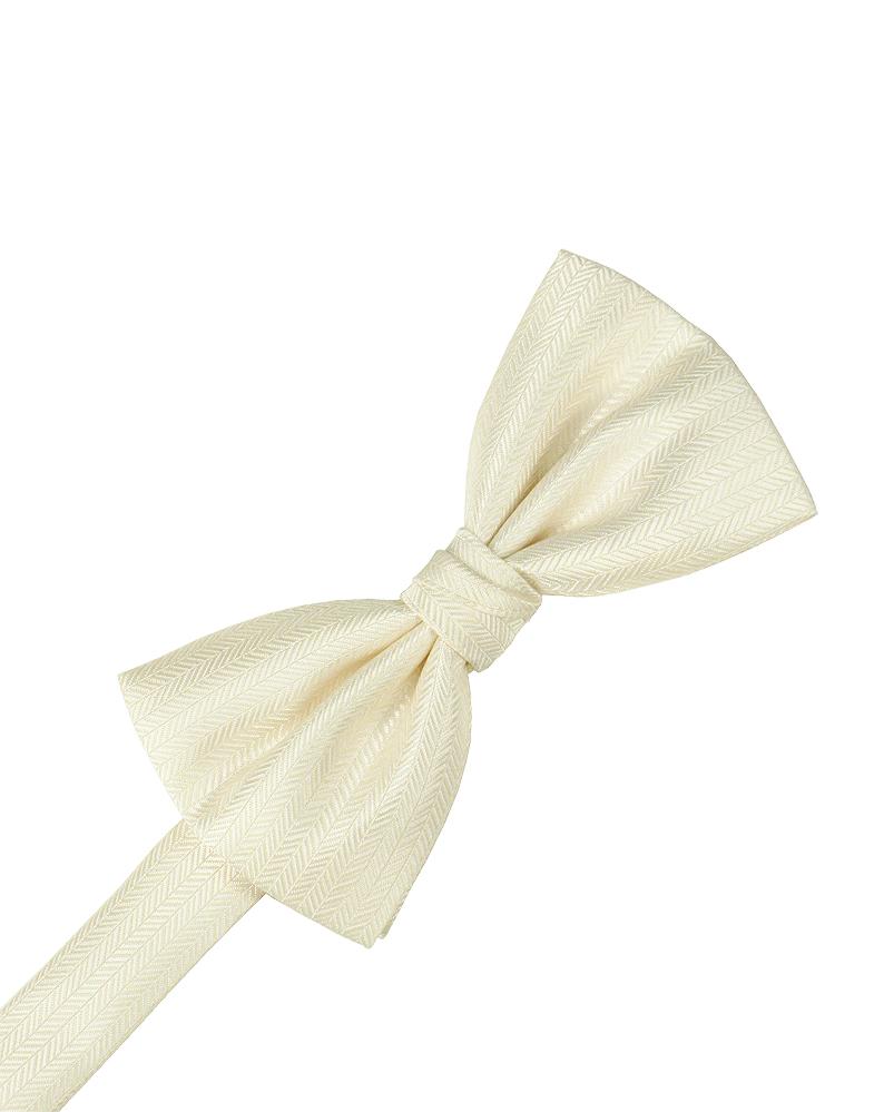 Cardi Ivory Herringbone Bow Tie