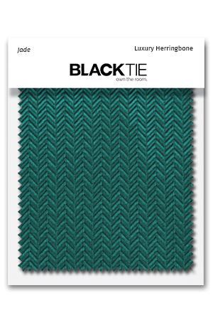 Cardi Jade Herringbone Fabric Swatch