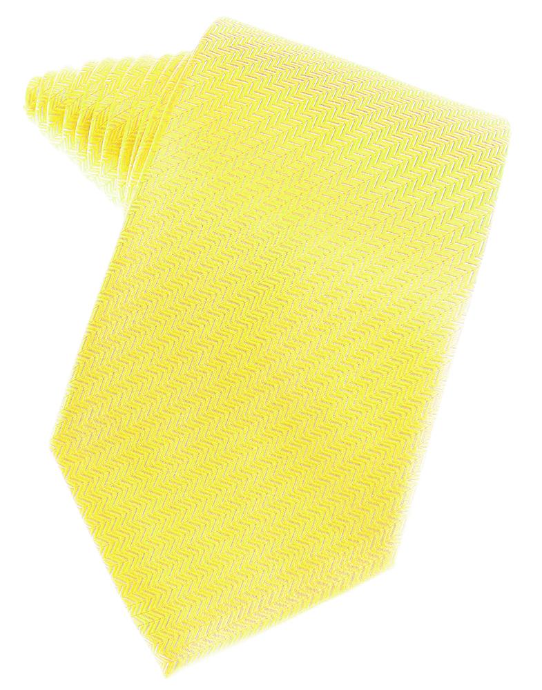 Cardi Lemon Herringbone Necktie