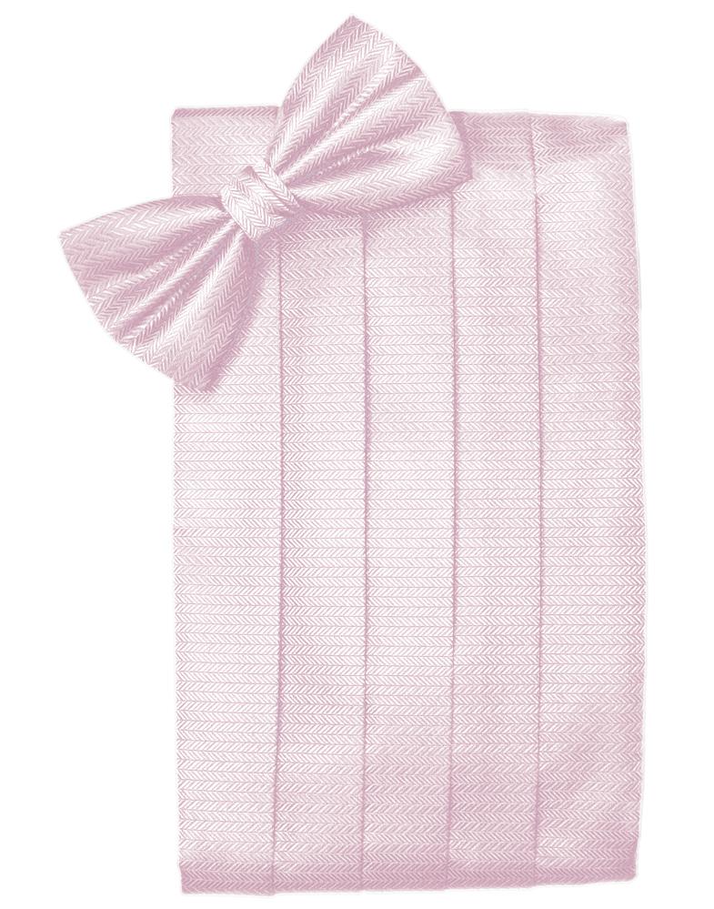 Cardi Pink Herringbone Cummerbund