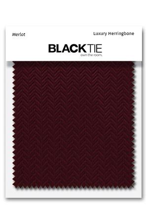 Cardi Merlot Herringbone Fabric Swatch
