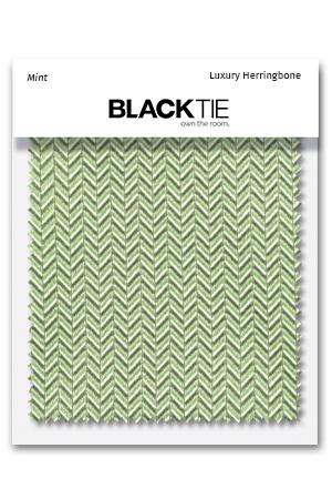 Cardi Mint Herringbone Fabric Swatch