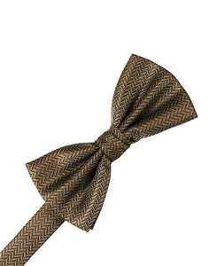 Cardi Mocha Herringbone Bow Tie