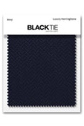 Cardi Navy Herringbone Fabric Swatch
