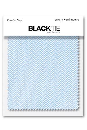 Cardi Powder Blue Herringbone Fabric Swatch