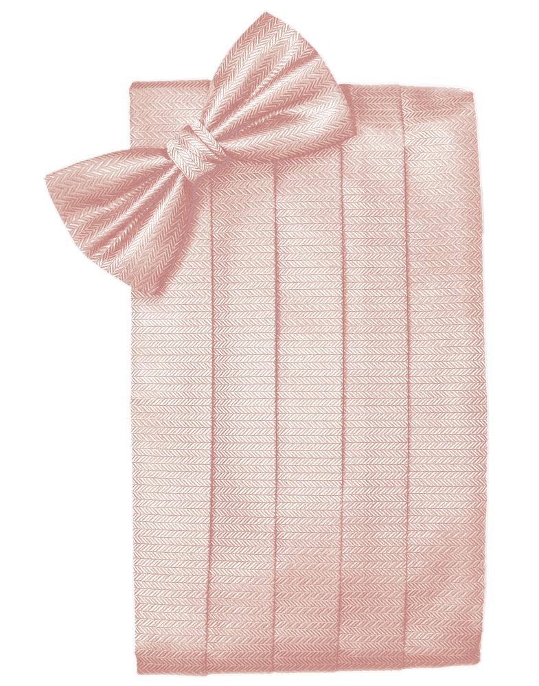 Cardi Peach Herringbone Cummerbund