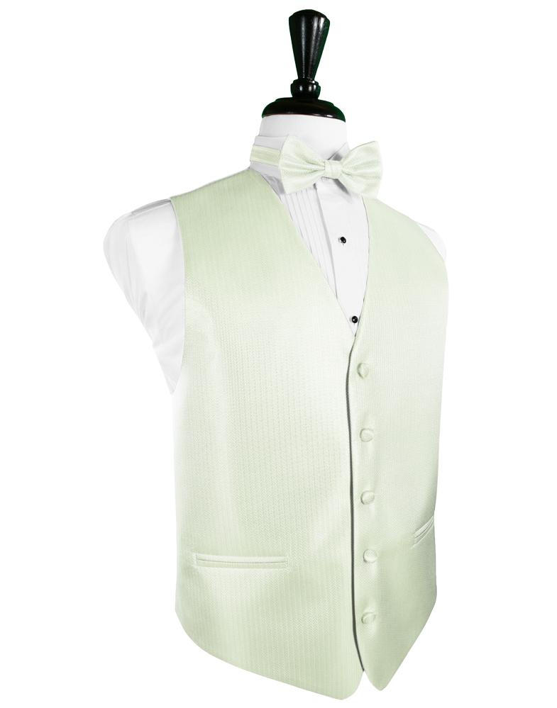 Pistachio Herringbone Pocket Square