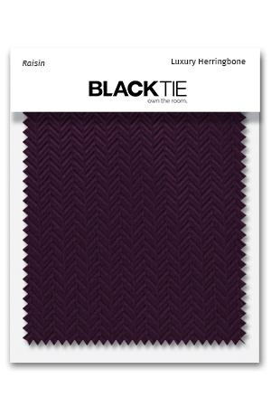 Cardi Raisin Herringbone Fabric Swatch