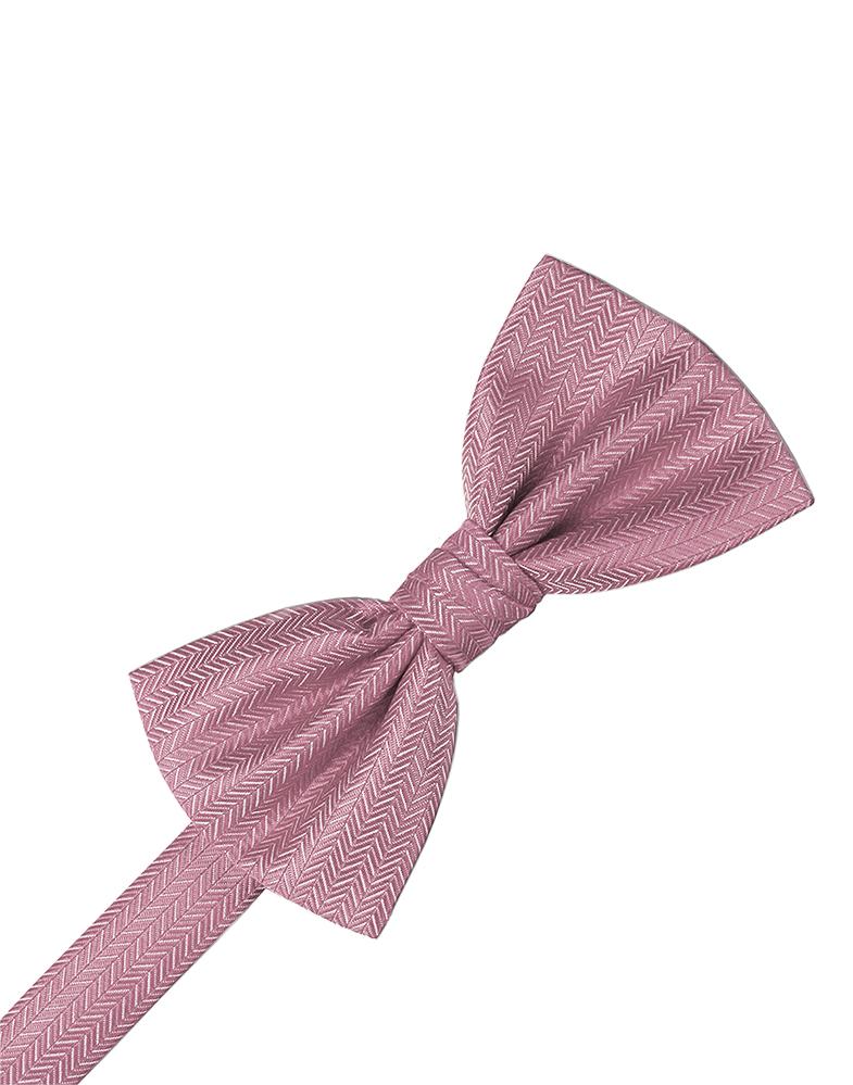 Cardi Rose Herringbone Bow Tie