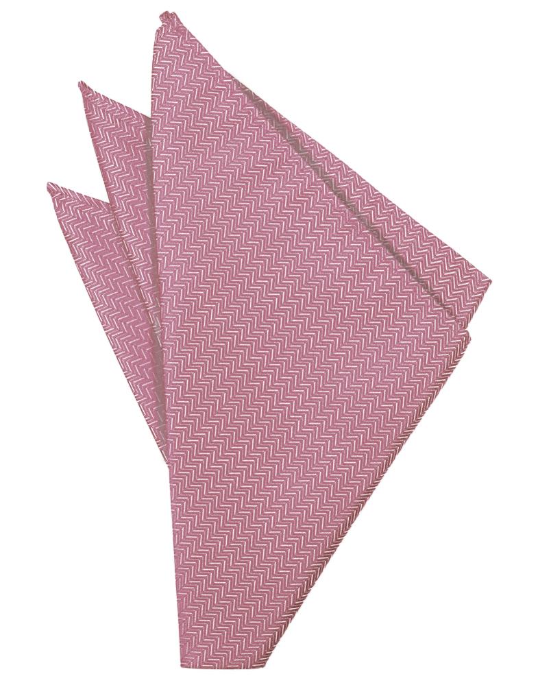 Cardi Rose Herringbone Pocket Square