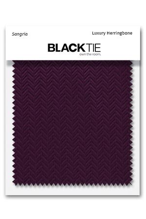Cardi Sangria Herringbone Fabric Swatch