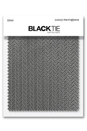 Cardi Silver Herringbone Fabric Swatch