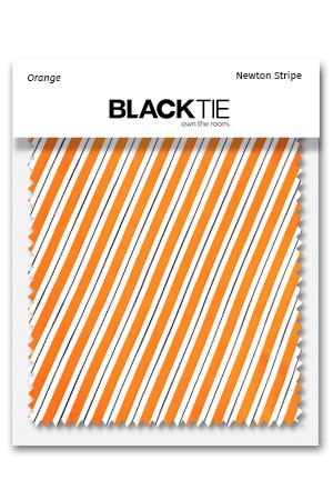 Cardi Orange Newton Stripe Fabric Swatch
