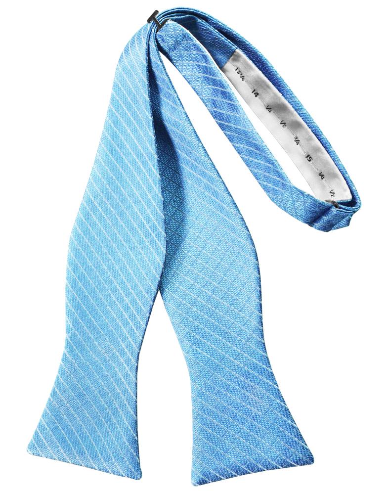 Blue Ice Palermo Bow Tie - self-tie style, front view