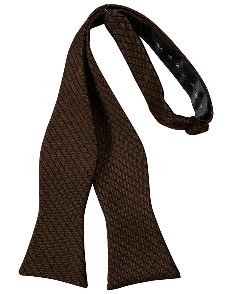 Chocolate Palermo Bow Tie - self-tie style, front view