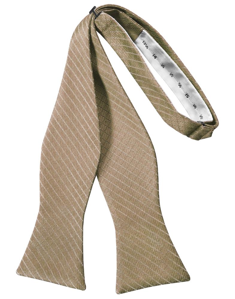 Latte Palermo Bow Tie - self-tie style, front view