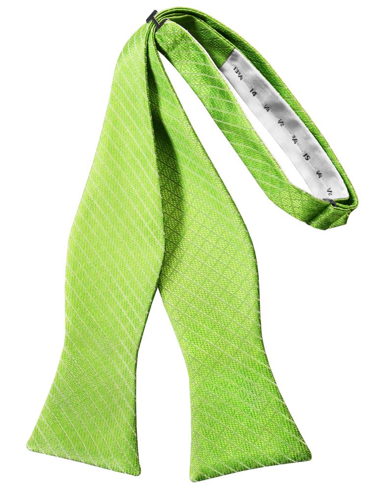 Lime Palermo Bow Tie - self-tie style, front view