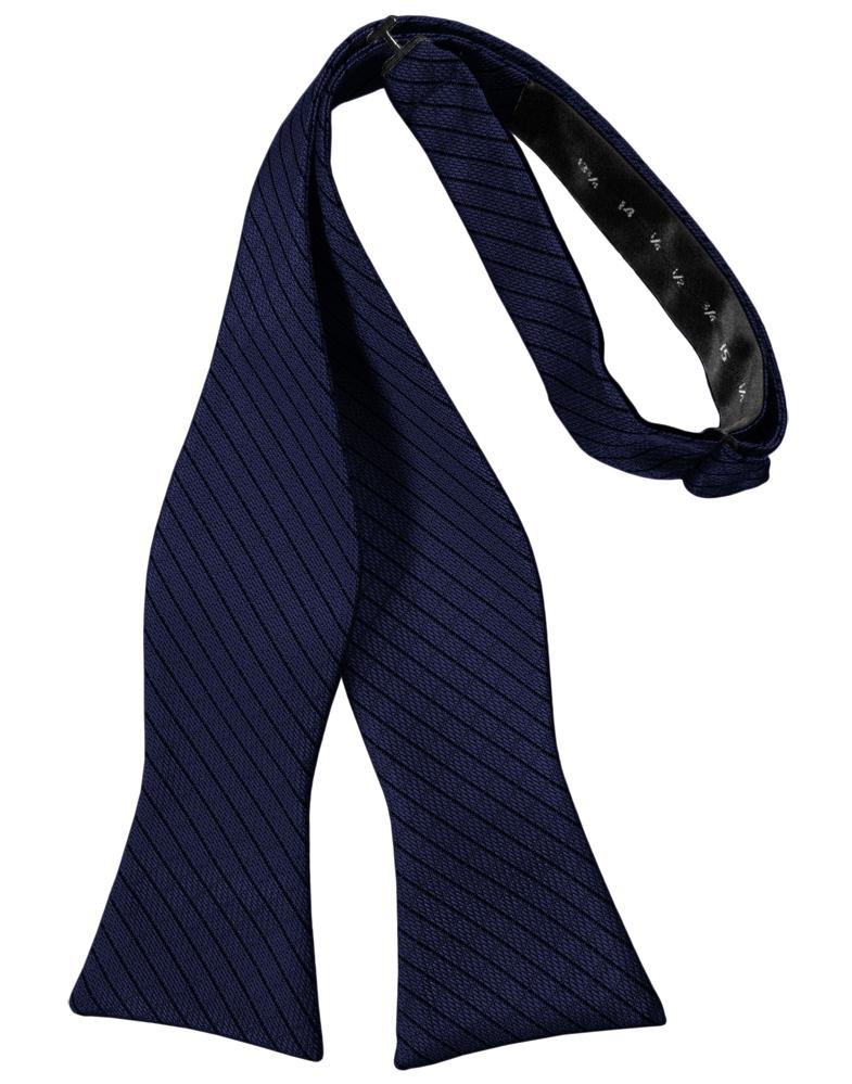 Navy Palermo Bow Tie - self-tie style, front view