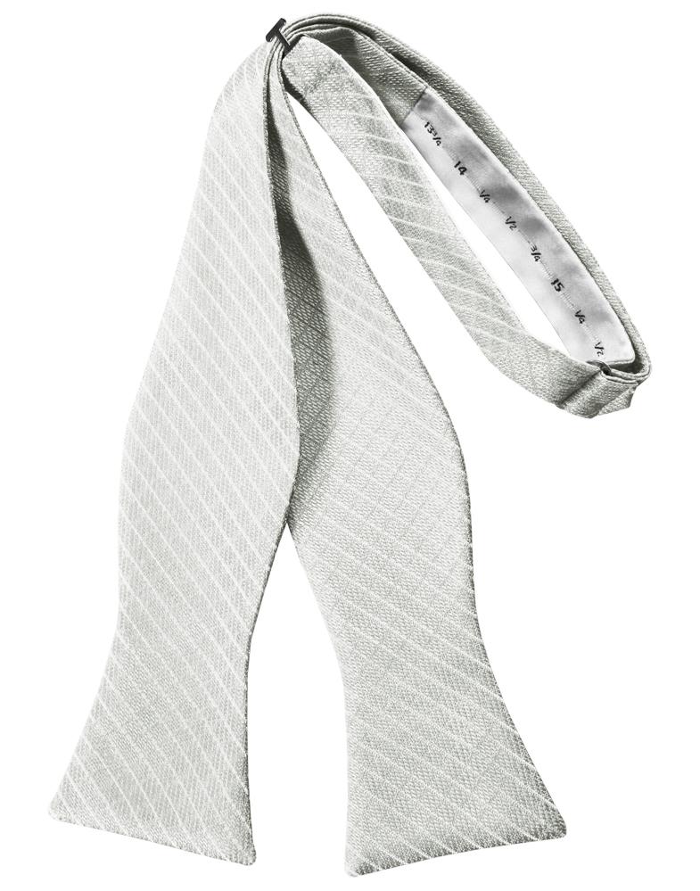 Platinum Palermo Bow Tie - self-tie style, front view