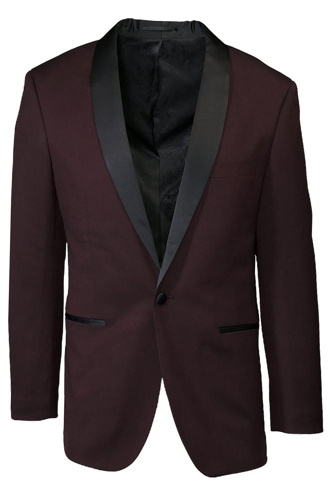 BLACKTIE "Sebastian" Burgundy Pindot Tuxedo Jacket
