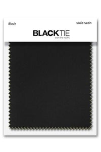 Cardi Black Luxury Satin Fabric Swatch