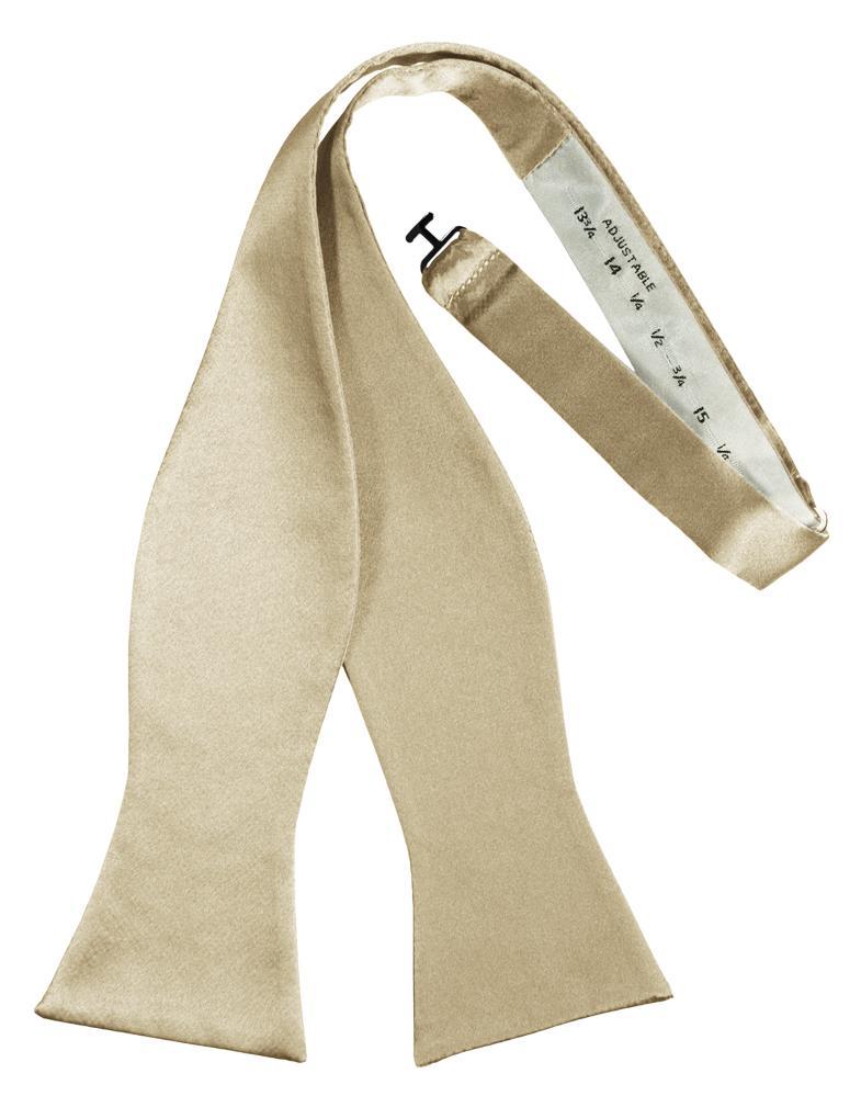 Bamboo Luxury Satin Bow Tie - self-tie style, front view