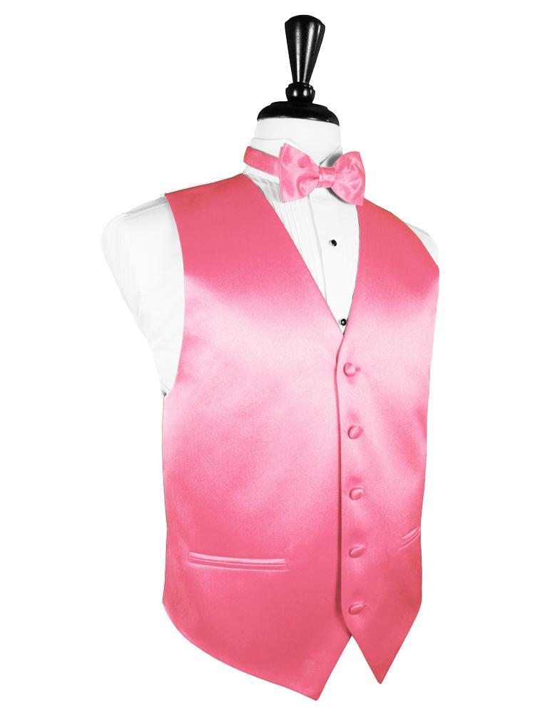 Cardi Bubblegum Luxury Satin Tuxedo Vest