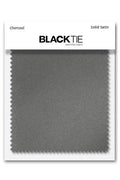 Cardi Charcoal Luxury Satin Fabric Swatch