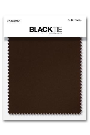 Cardi Chocolate Luxury Satin Fabric Swatch