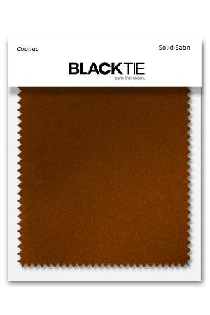 Cardi Cognac Luxury Satin Fabric Swatch