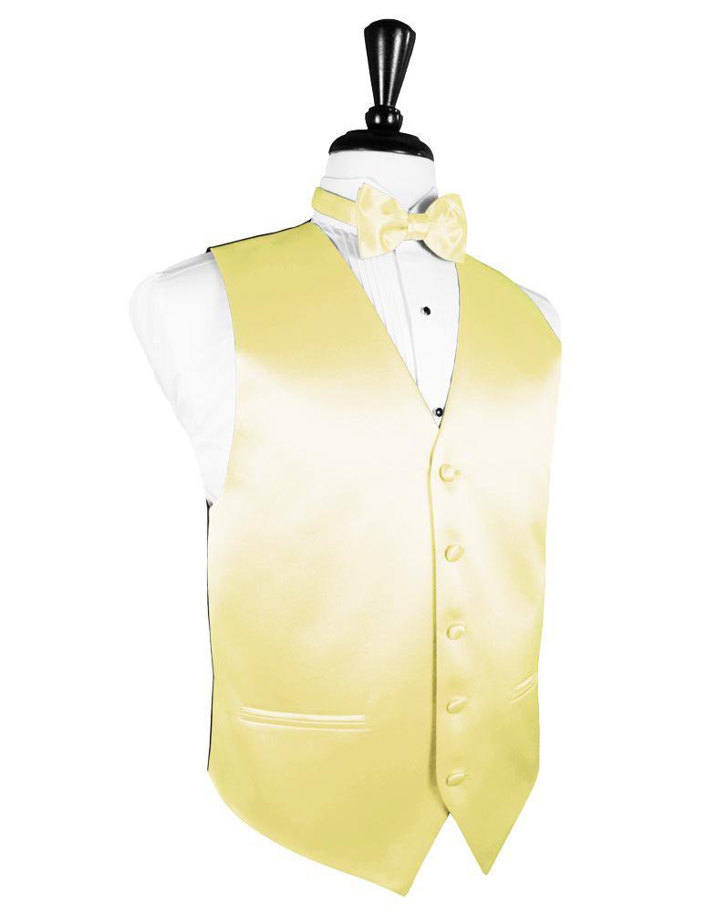 Cardi Canary Luxury Satin Tuxedo Vest