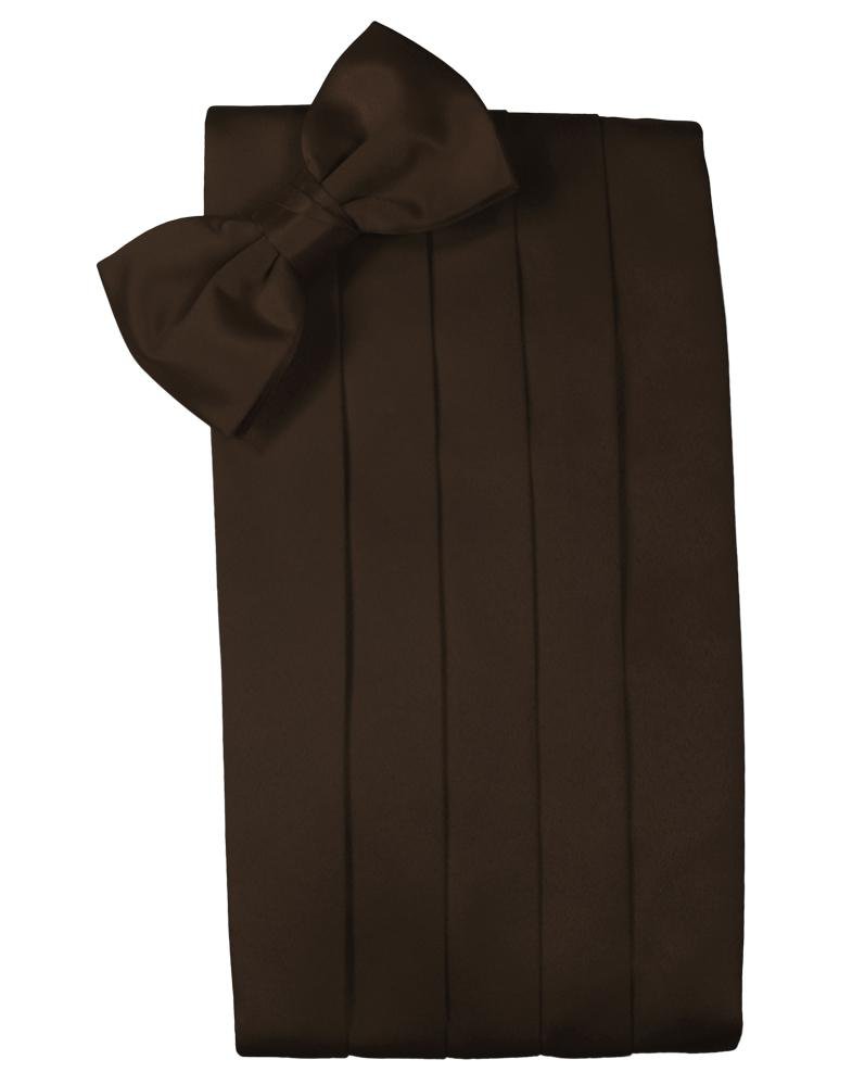 Chocolate Striped Satin Cummerbund