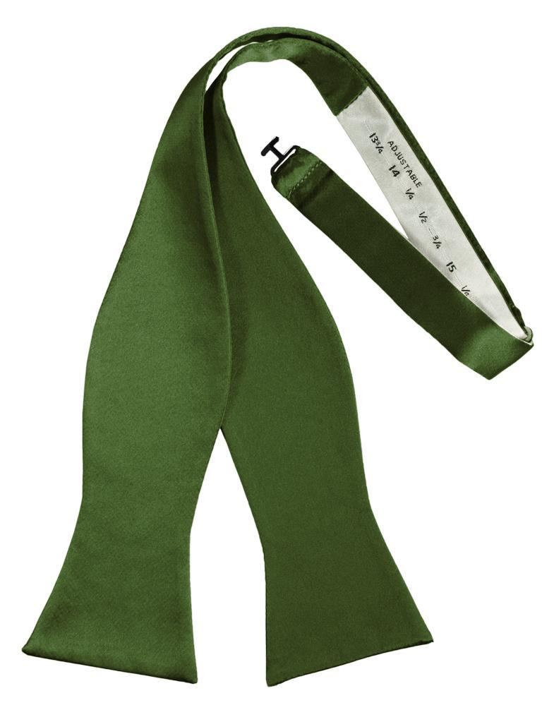 Clover Luxury Satin Bow Tie - self-tie style, front view