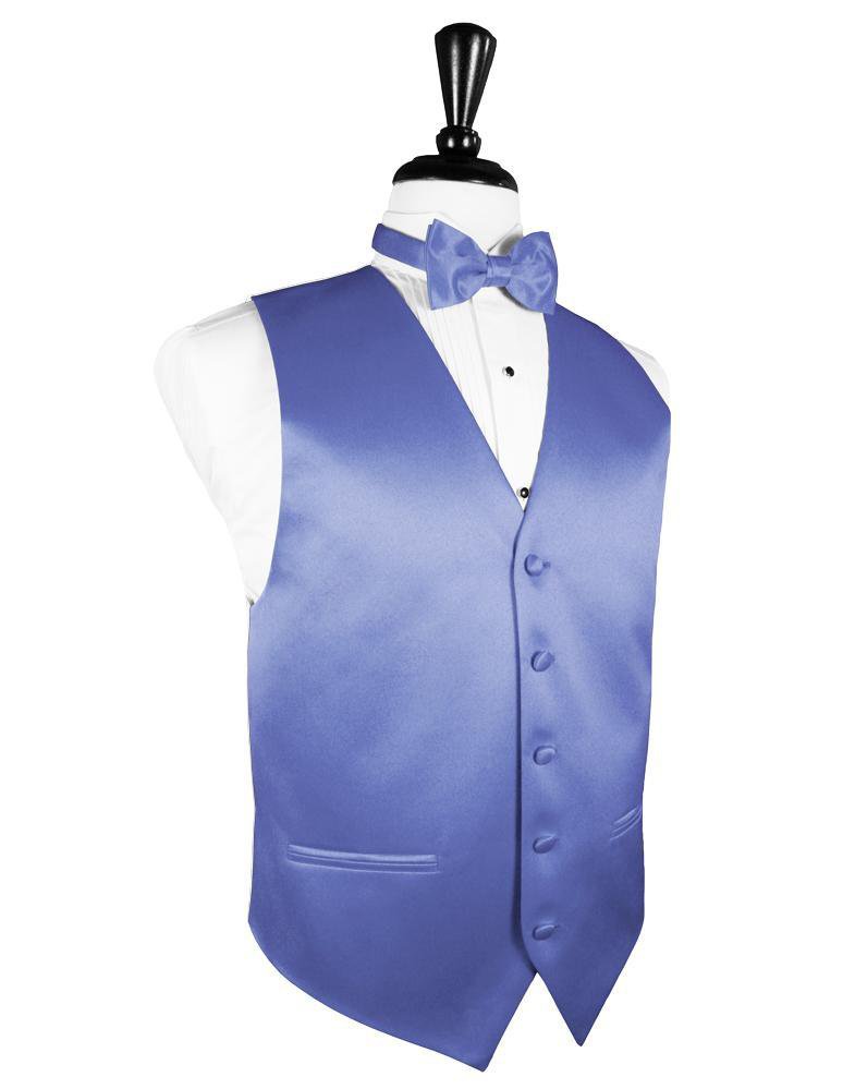 Cardi Cornflower Luxury Satin Tuxedo Vest