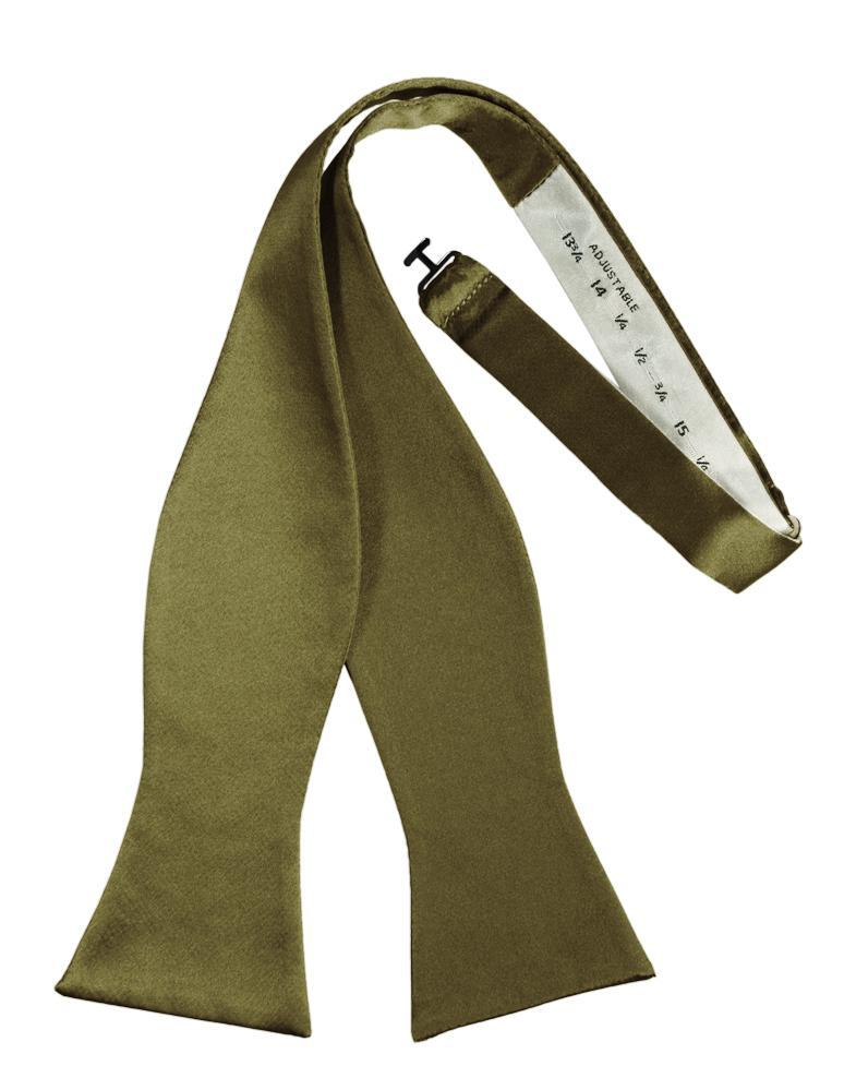 Fern Luxury Satin Bow Tie - self-tie style, front view