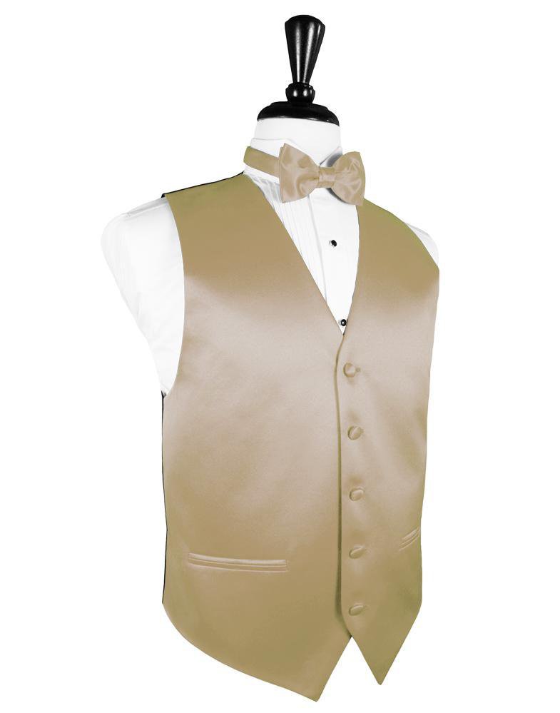 Cardi Golden Luxury Satin Tuxedo Vest