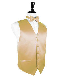 Cardi Harvest Maize Luxury Satin Tuxedo Vest