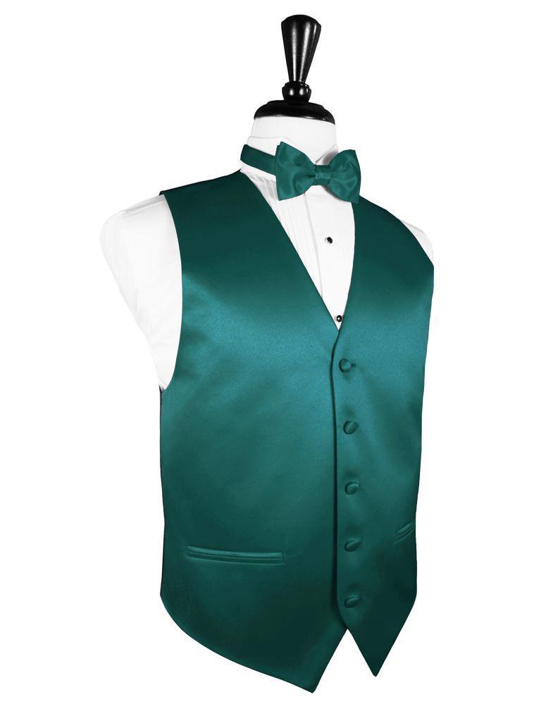 Cardi Jade Luxury Satin Tuxedo Vest