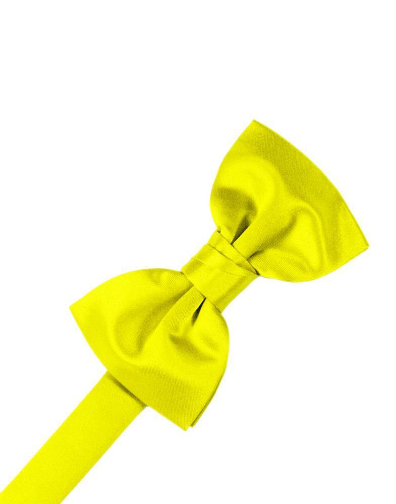 Cardi Pre-Tied Lemon Luxury Satin Bow Tie