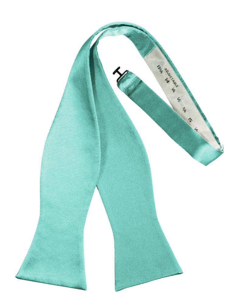 Mermaid Luxury Satin Bow Tie - self-tie style, front view
