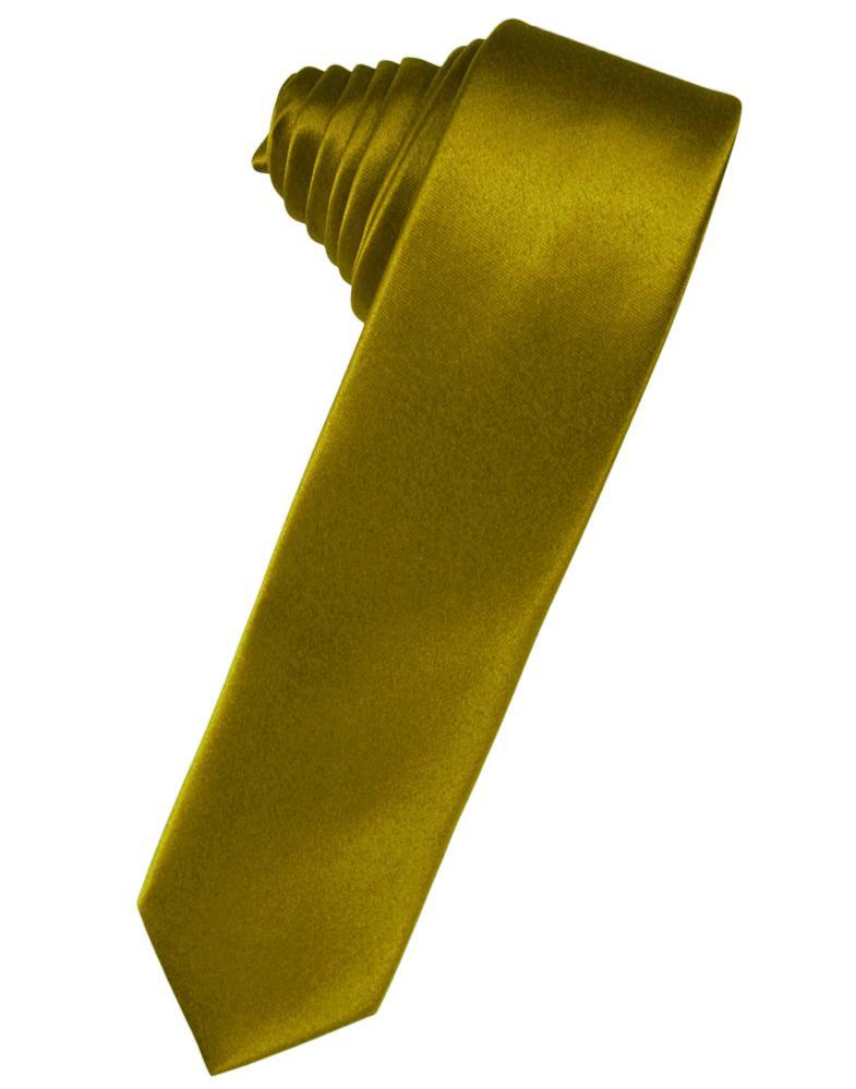 Cardi Gold Luxury Satin Skinny Necktie