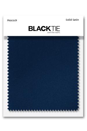 Cardi Peacock Luxury Satin Fabric Swatch