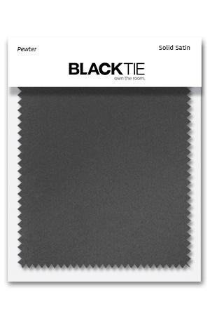 Cardi Pewter Luxury Satin Fabric Swatch