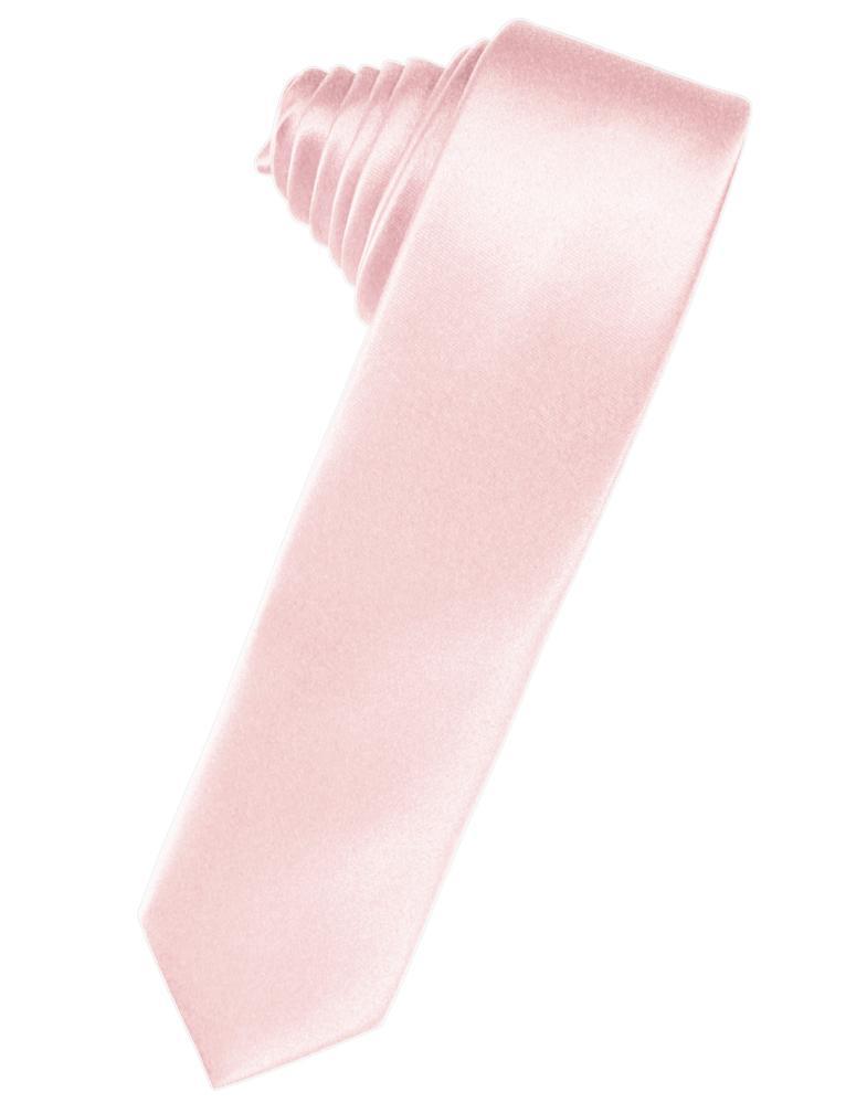 Cardi Pink Luxury Satin Skinny Necktie