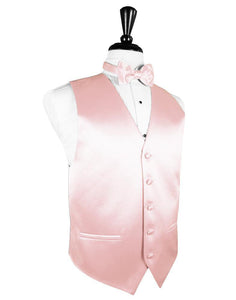 Cardi Pink Luxury Satin Tuxedo Vest