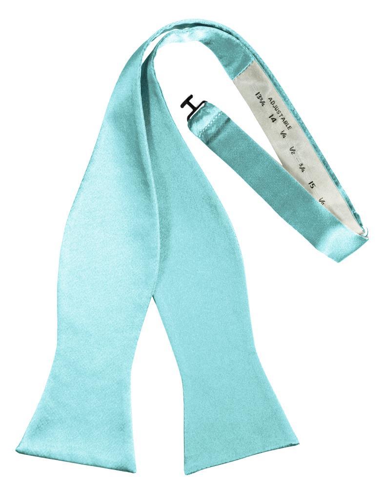 Pool Luxury Satin Bow Tie - self-tie style, front view